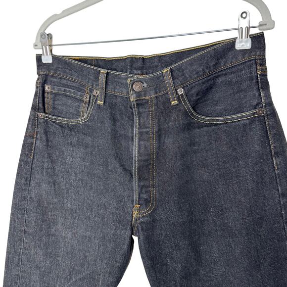 Levi's Other - Levis 501 black wash button fly jeans
